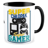 kubek SUPER CHŁOPAK - SUPER GAMER czarny